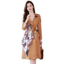 Load image into Gallery viewer, 2020 new spring fashion women clothes LANMREM2020 TURN-down collar scarf patchwork velvet fabric high quality jacket WJ97004