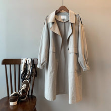 Load image into Gallery viewer, 2019 Autumn Women Trench Coat Loose Style Clothes Women Long Coat Khaki Casaco Feminino Harajuku Abrigo Mujer Trench Femme
