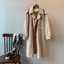 Load image into Gallery viewer, 2019 Autumn Women Trench Coat Loose Style Clothes Women Long Coat Khaki Casaco Feminino Harajuku Abrigo Mujer Trench Femme
